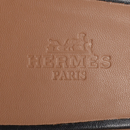 Hermes Nappa Leather Night 70 Slingback Heels 40 Black 5 of 6