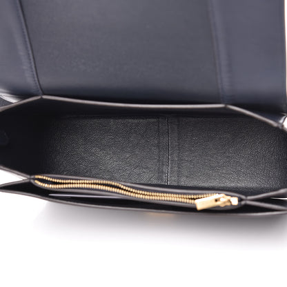 Celine Shiny Smooth Calfskin Medium Frame Shoulder Bag Black Navy 5 of 10