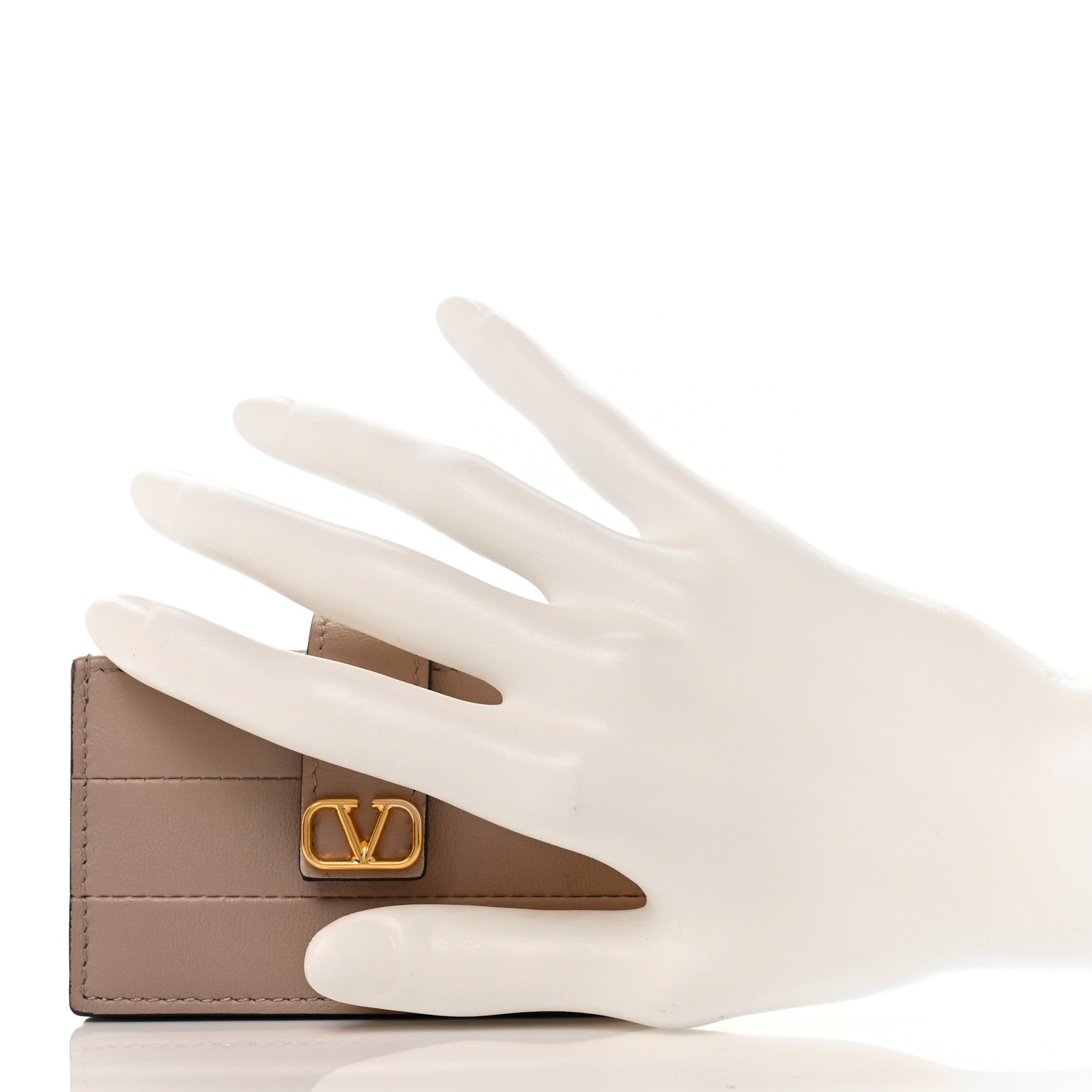 Valentino Garavani Calfskin Accordion Card Holder Rose Cannelle 2 of 8