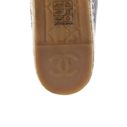 Chanel Lambskin CC Espadrilles 37 Dark Navy 8 of 13
