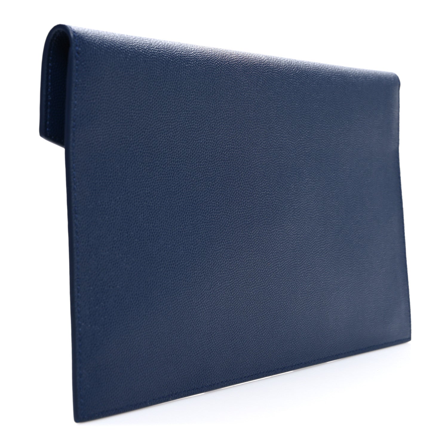 Saint Laurent Grain De Poudre Monogram Uptown Pouch Blue Charron 3 of 7