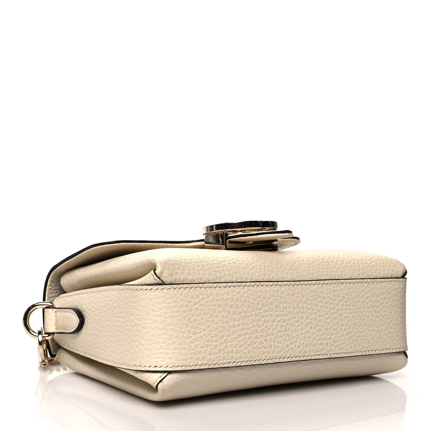 Dollar Calfskin Interlocking G Crossbody Bag Mystic White