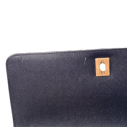 Chanel Caviar Chevron Quilted Small Coco Handle Flap Navy 12 of 12