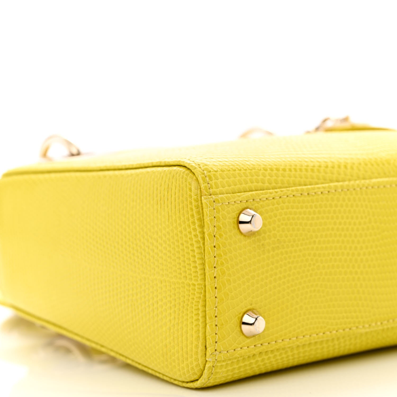 Christian Dior Lizard Mini Lady Dior Yellow 10 of 11