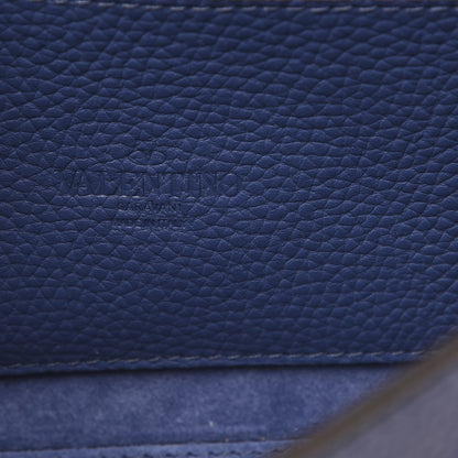 Valentino Garavani Pebbled Calfskin Medium Rockstud Flip Lock Crossbody Bag Baltique 6 of 9