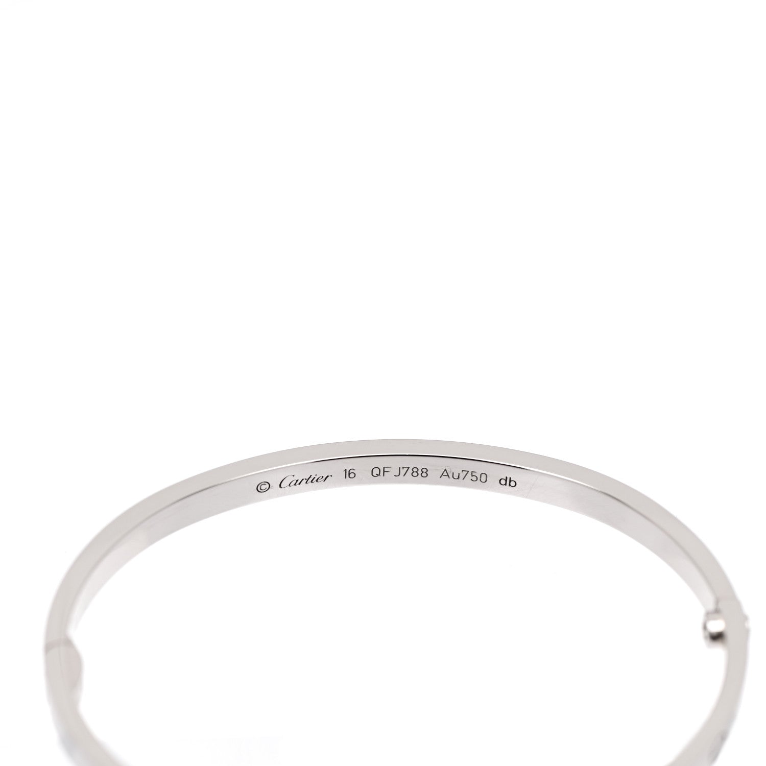 Cartier 18K White Gold Small LOVE Bracelet 16 4 of 5