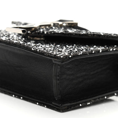 Saint Laurent Sequin Calfskin Monogram Mini Candy Crossbody Black 10 of 11