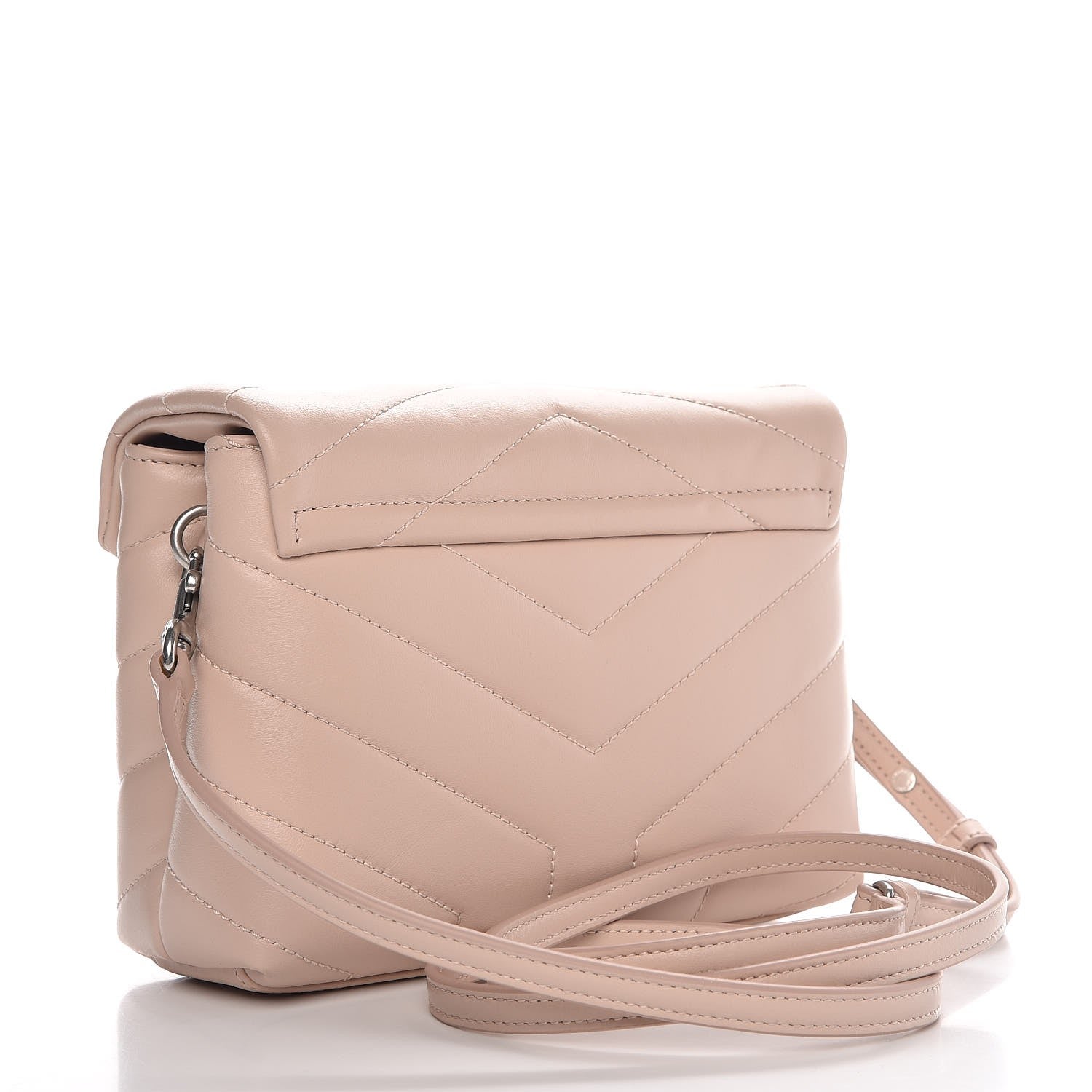 Saint Laurent Calfskin Y Quilted Monogram Toy Loulou Crossbody Bag Marble Pink 4 of 8