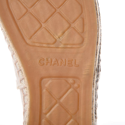 Chanel Linen CC Espadrilles 42 White Black 7 of 10