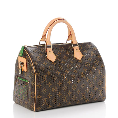 Louis Vuitton Monogram Perforated Speedy 30 Green 3 of 6