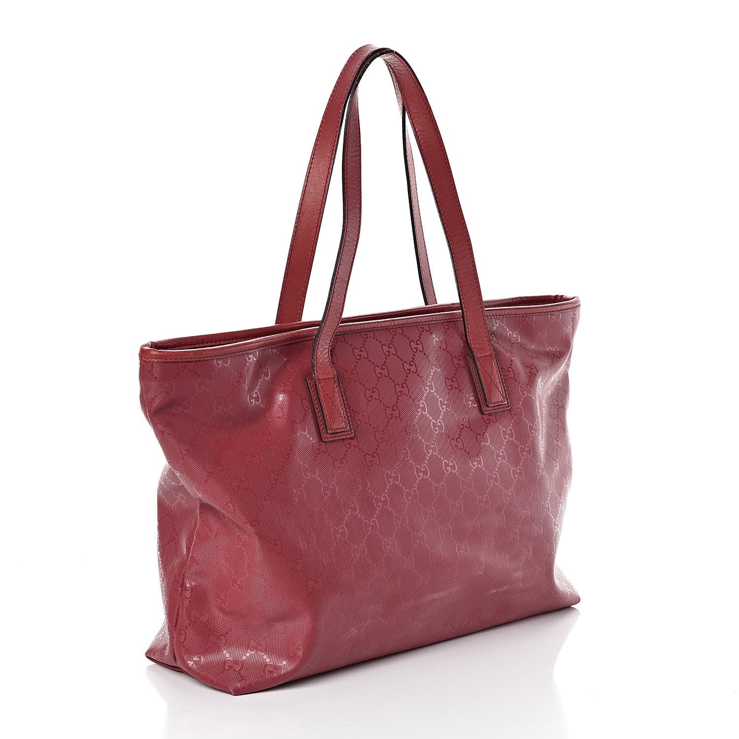 Gucci Imprime Monogram Medium Zippered Shopping Tote Rose Blush 3 of 9