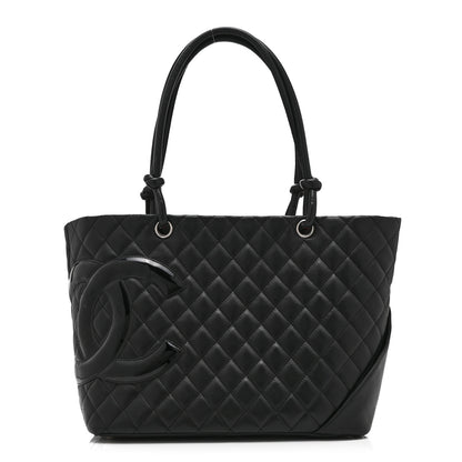 Chanel Calfskin Quilted Large Cambon Tote Black 1 of 10