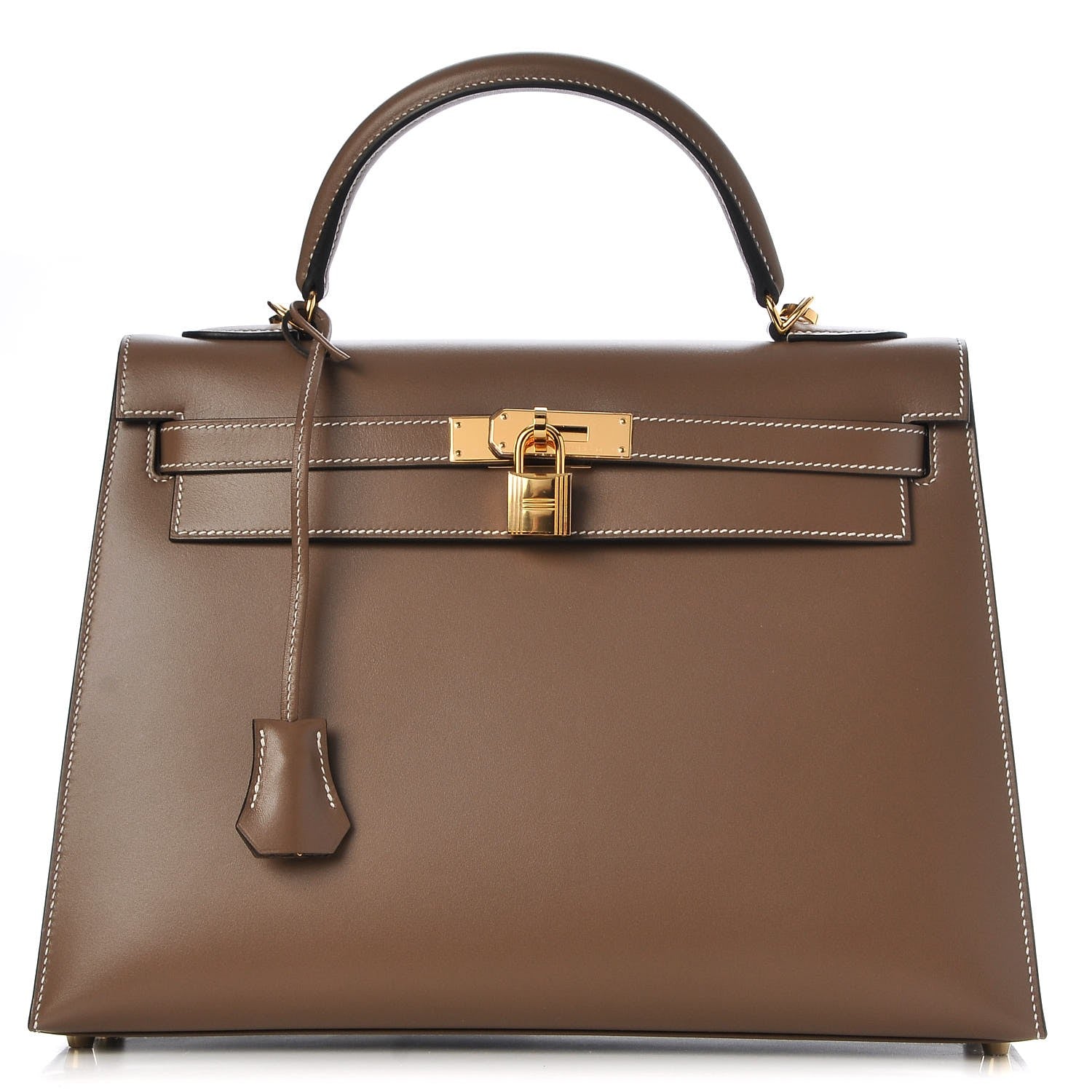 Hermes Tadelakt Sellier Kelly 32 Etoupe 1 of 32