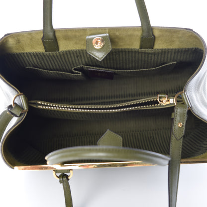 Fendi Vitello Elite Flamingo Regular 2Jours Tote Oliva 6 of 12