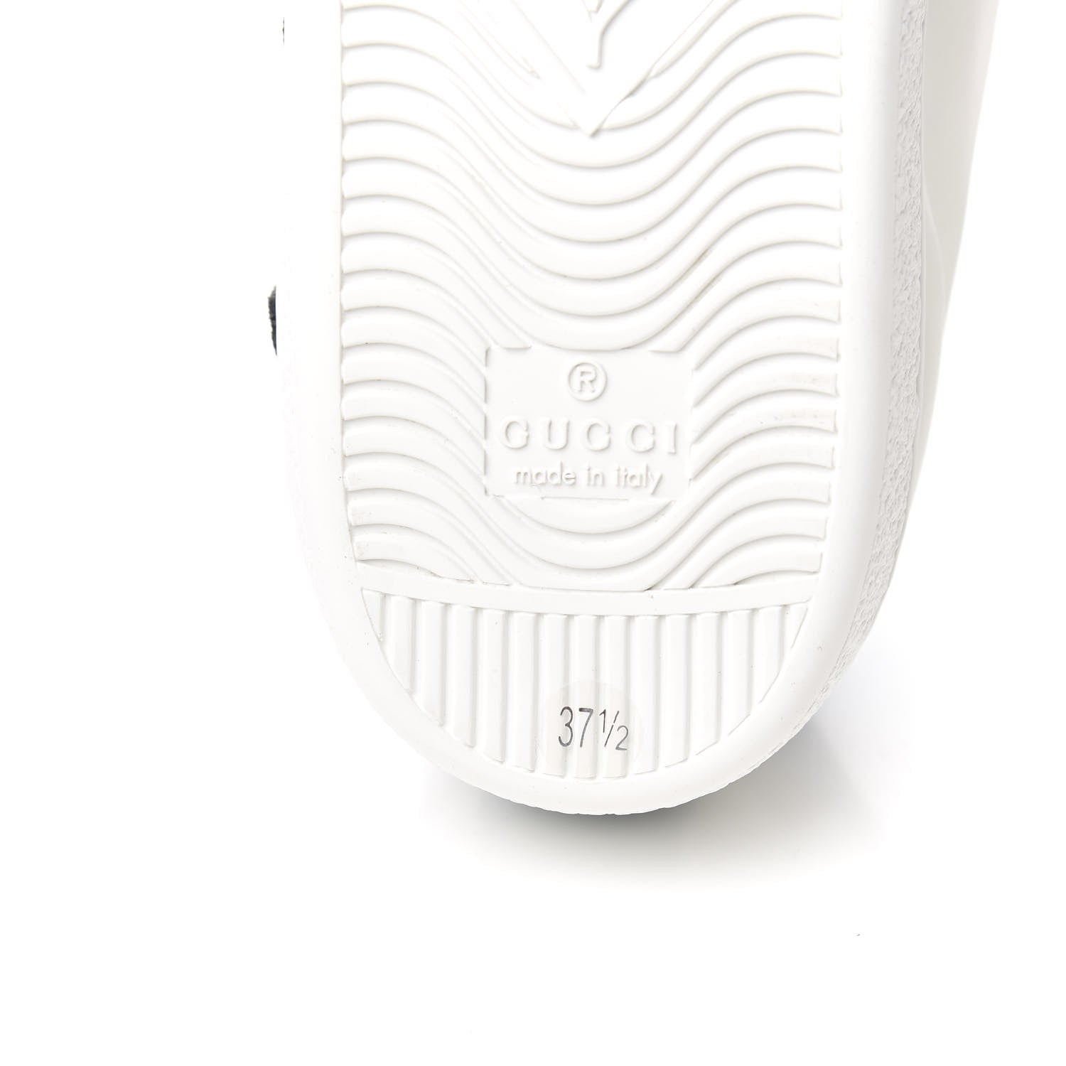 Gucci Calfskin Web Floral Embroidered Womens Ace Sneakers 37.5 White 6 of 7