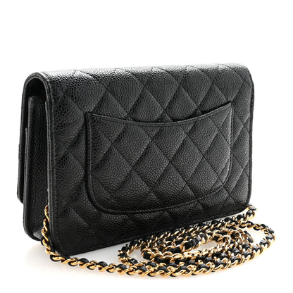 Chanel Caviar Quilted Wallet On Chain WOC Black 3 of 12