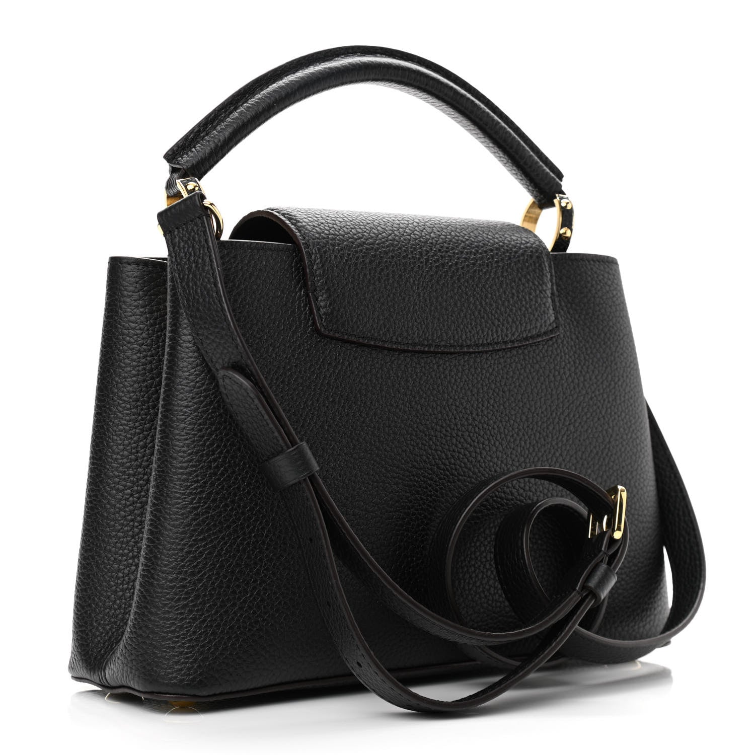 Louis Vuitton Taurillon Capucines BB Black 3 of 9