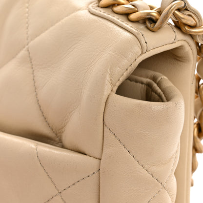 Chanel Lambskin Quilted Medium Chanel 19 Flap Beige 15 of 15