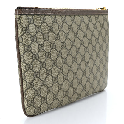 Gucci GG Supreme Monogram Large Ophidia Pouch Clutch Brown 3 of 7