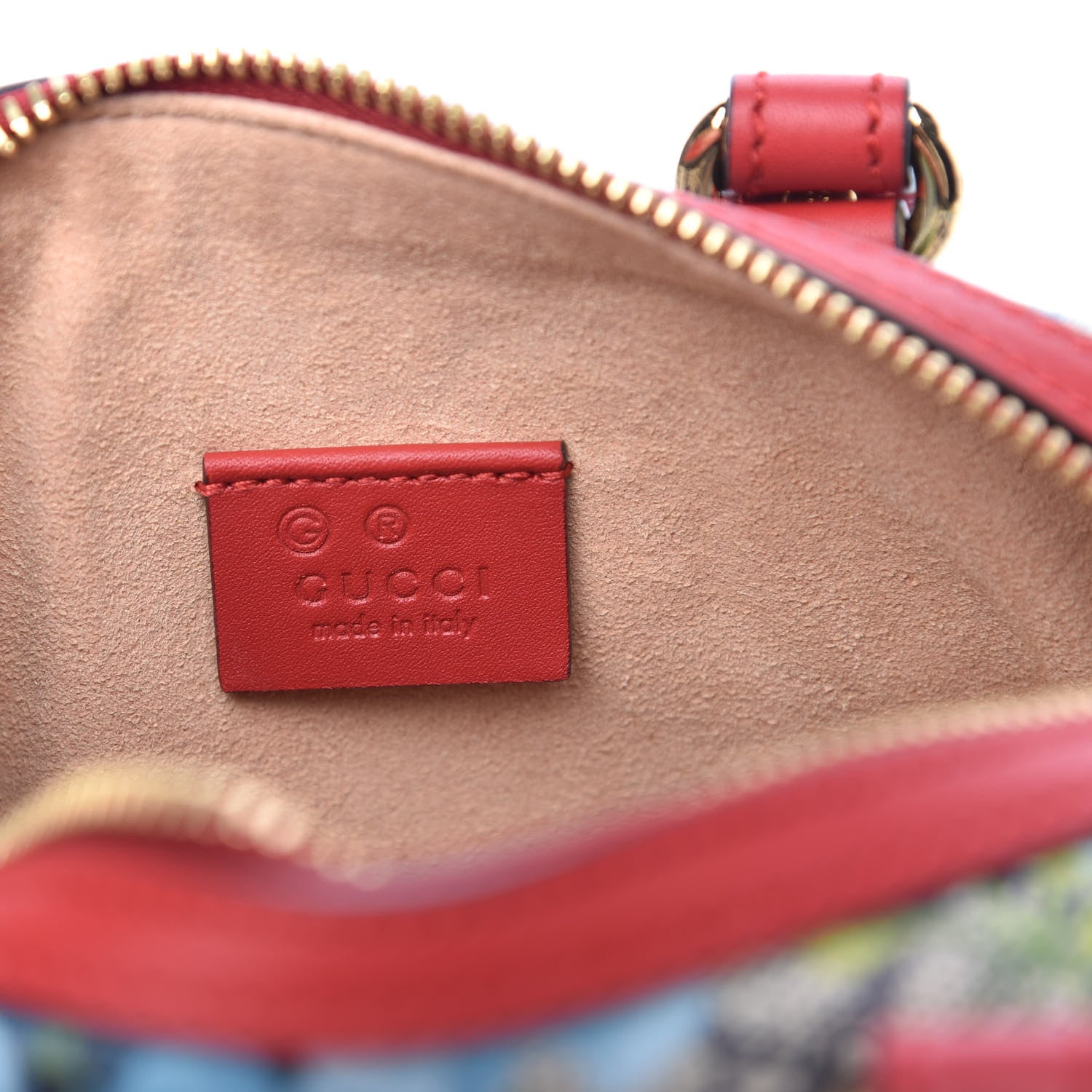 Gucci GG Supreme Monogram Blooms Mini Boston Navy Blue Hibiscus 6 of 9