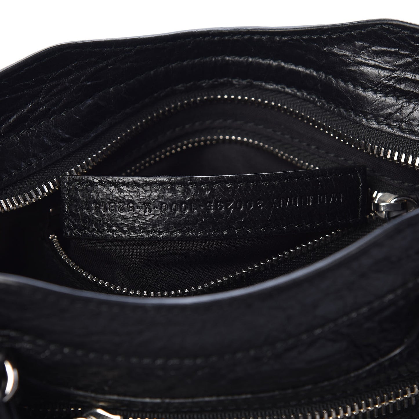 Agneau Classic Silver Hardware Mini City Black