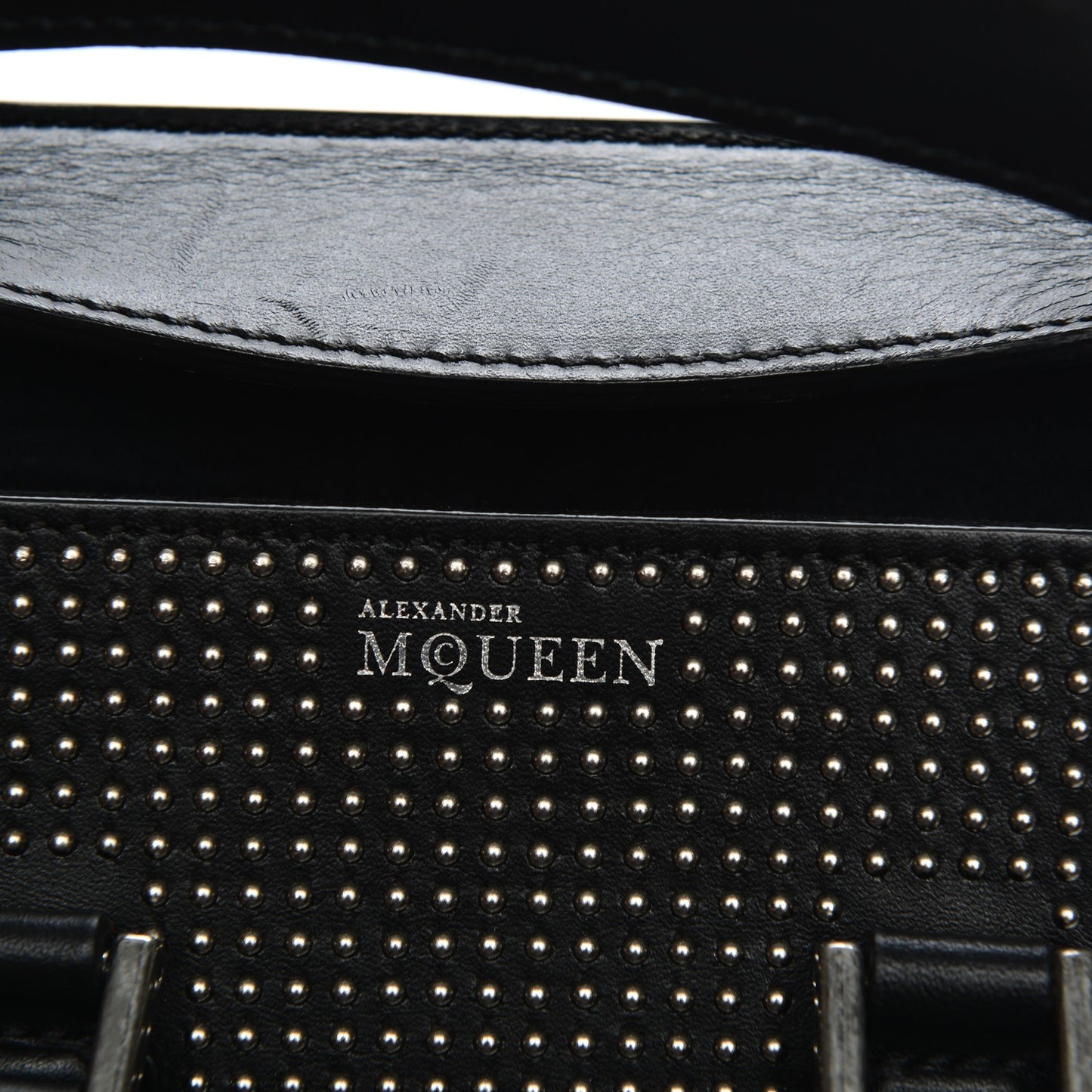 Calfskin Studded Mini Heroine Shoulder Bag Black