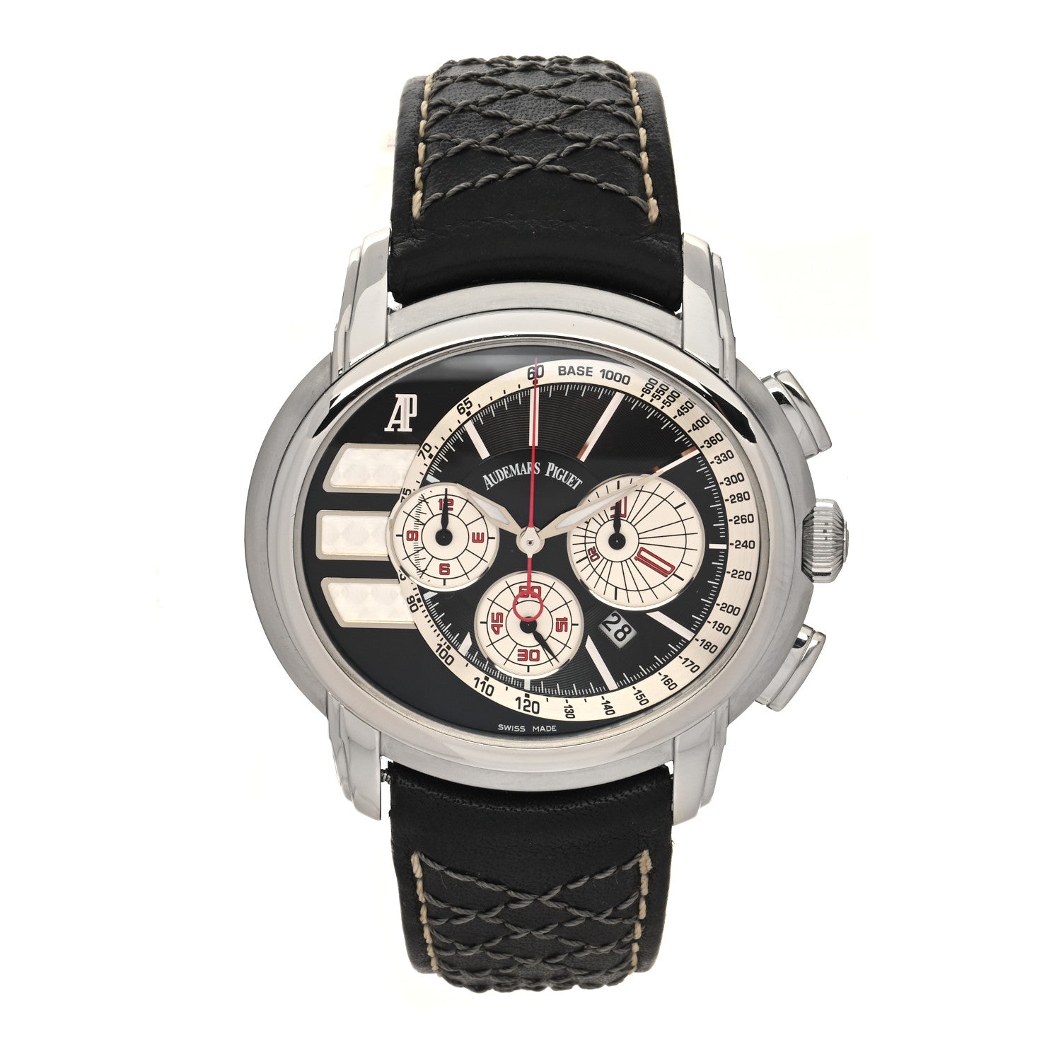 Audemars Piguet Stainless Steel Calfskin 47mm Millenary Tour Chronograph Limited Edition Automatic Watch Black 26142ST.OO.D001VE.01 1 of 4