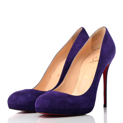 Christian Louboutin Suede Filo 120 Pumps 40 Violette 3 of 13