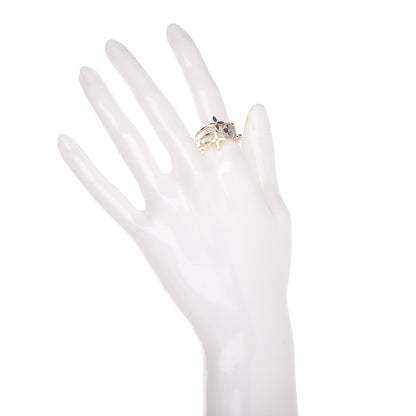 Louis Vuitton 18K Yellow White Pink Gold Diamond Idylle Blossom Ring 3 Set 54 7 2 of 10
