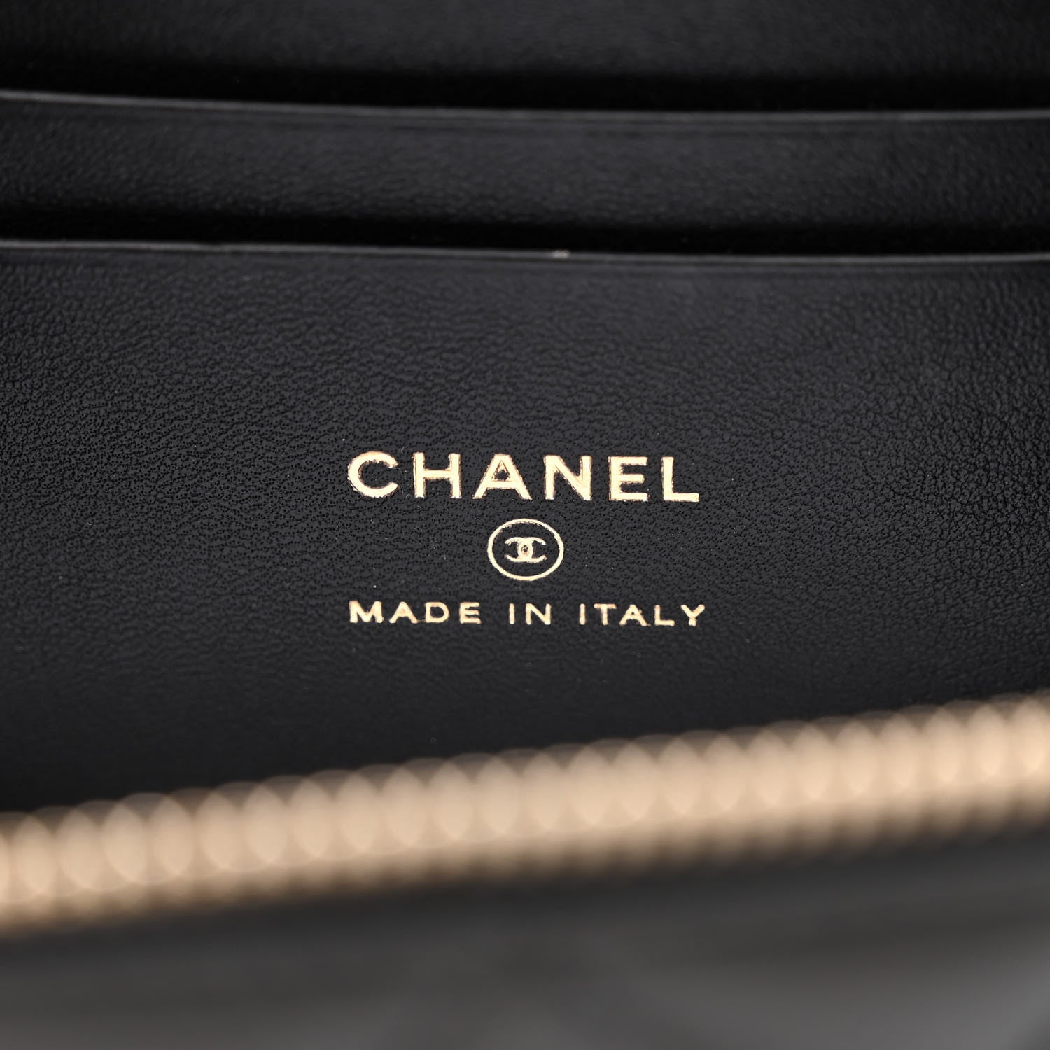 Chanel Lambskin Quilted Metal Small Top Handle Vanity Case With Chain Black 6 of 12