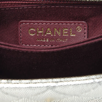 Chanel Metallic Caviar Quilted Mini Coco Handle Flap Silver 6 of 11