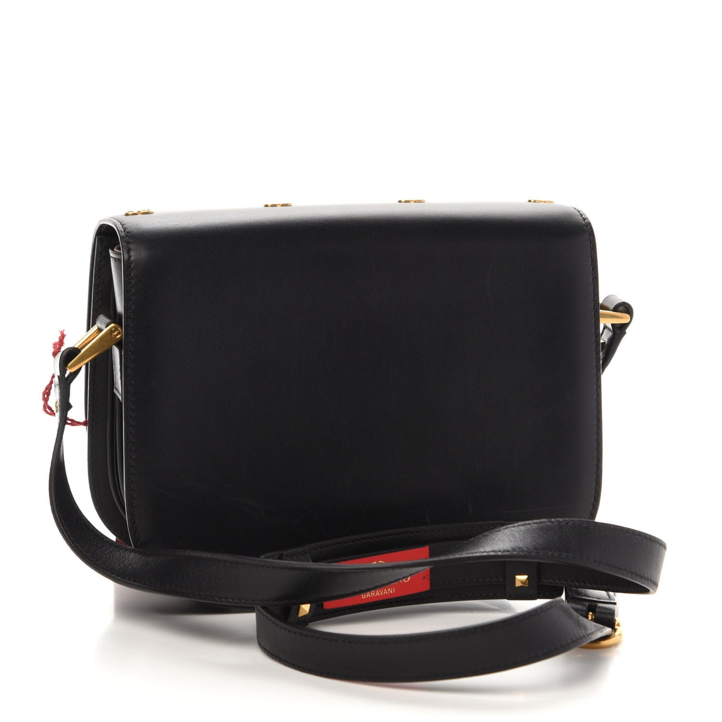 Calfskin V-Locker Saddle Bag Black