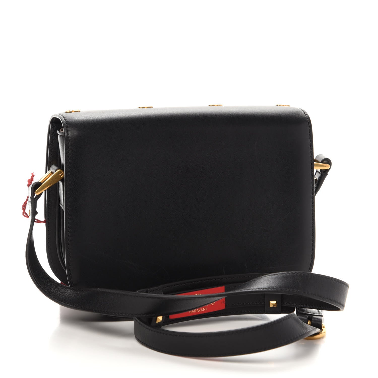 Valentino Garavani Calfskin V-Locker Saddle Bag Black 3 of 11