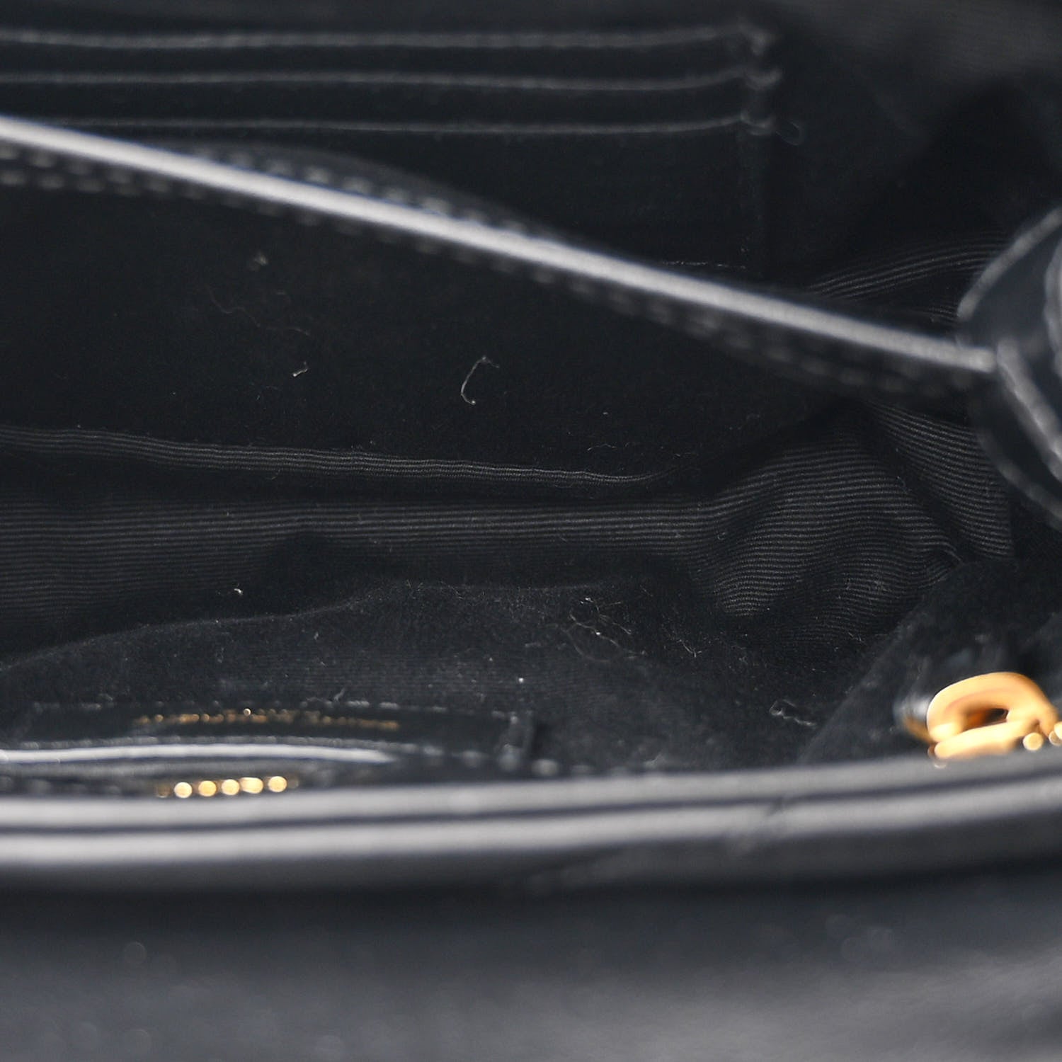 Saint Laurent Calfskin Y Quilted Monogram Toy Loulou Crossbody Bag Black 6 of 13