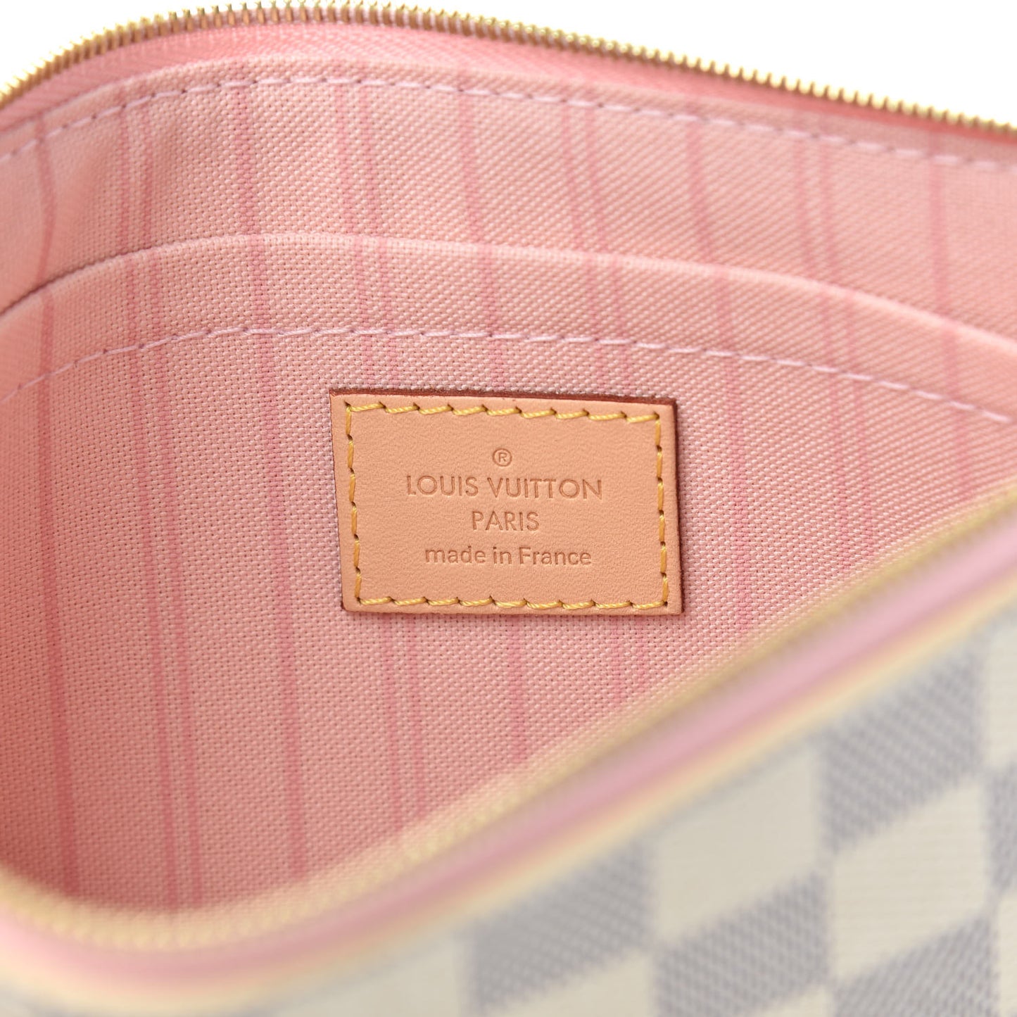Damier Azur Neverfull MM GM Pochette Rose Ballerine