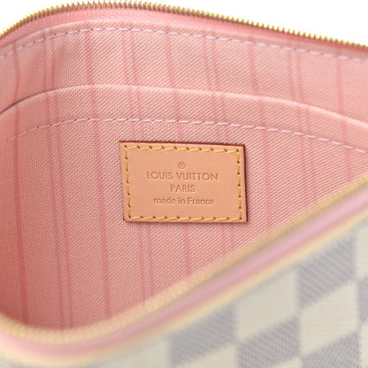 Louis Vuitton Damier Azur Neverfull MM GM Pochette Rose Ballerine 6 of 7