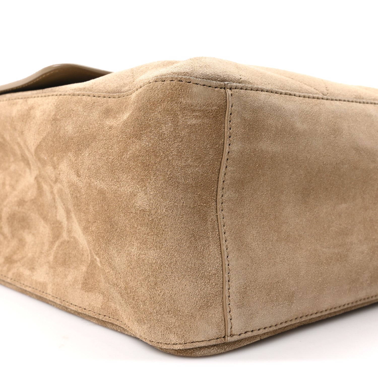 Chanel Suede Calfskin Souplissimo Maxi Flap Dark Beige 9 of 10