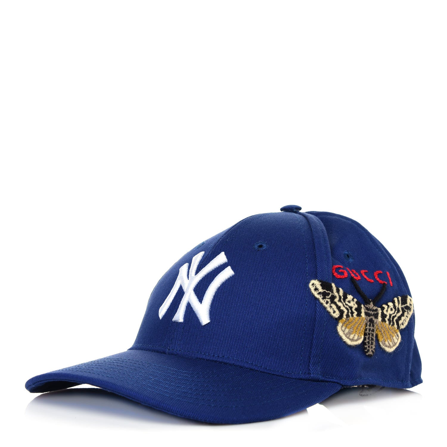 Gucci X MLB Cotton NY Yankees Baseball Hat 57-61 Blue 1 of 6