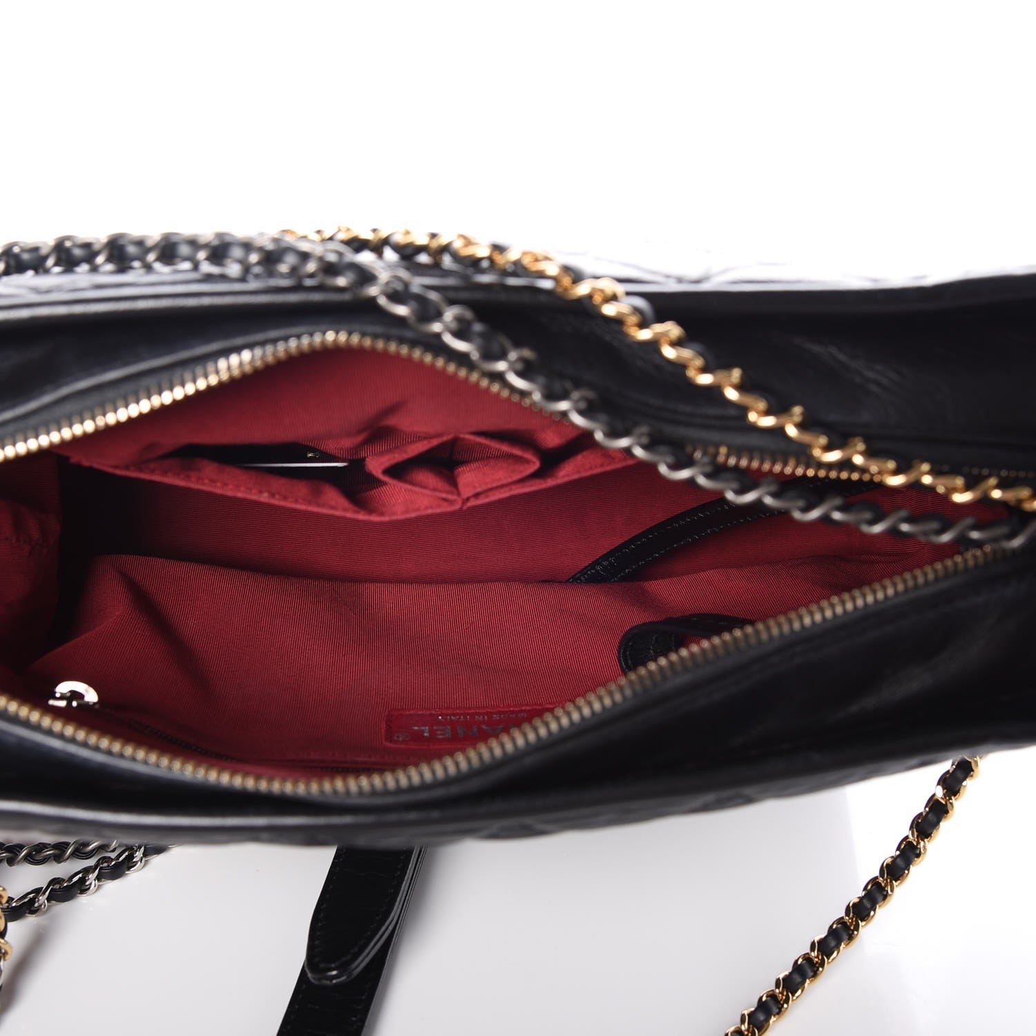 Chanel Aged Calfskin Quilted Medium Gabrielle Hobo Black 6 of 11
