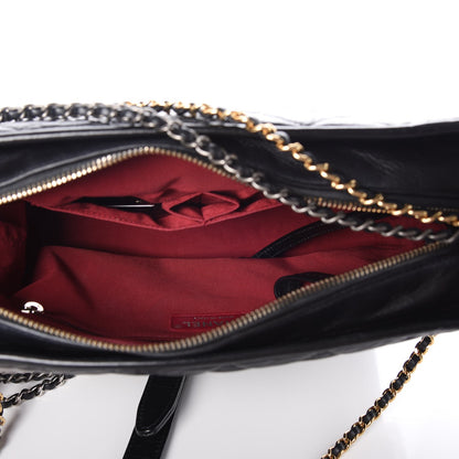 Chanel Aged Calfskin Quilted Medium Gabrielle Hobo Black 6 of 11