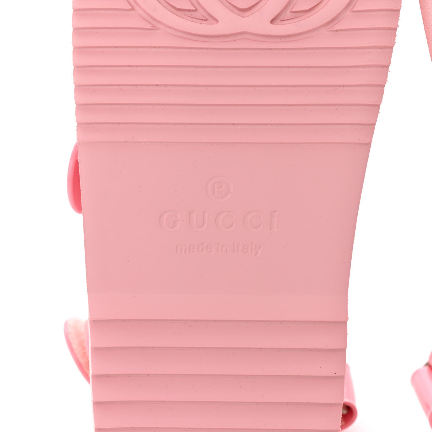 Gucci Rubber Mini Double G Womens Isla Dad Sandals 36 Wild Rose 6 of 9