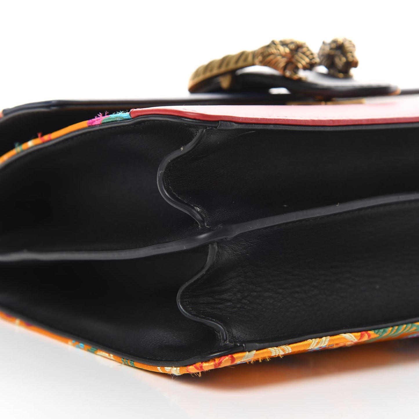 Satin Calfskin Bamboo Web Tokyo Print Medium Dionysus Top Handle Bag Giallo Multicolor Blue Agata Hibiscus Red