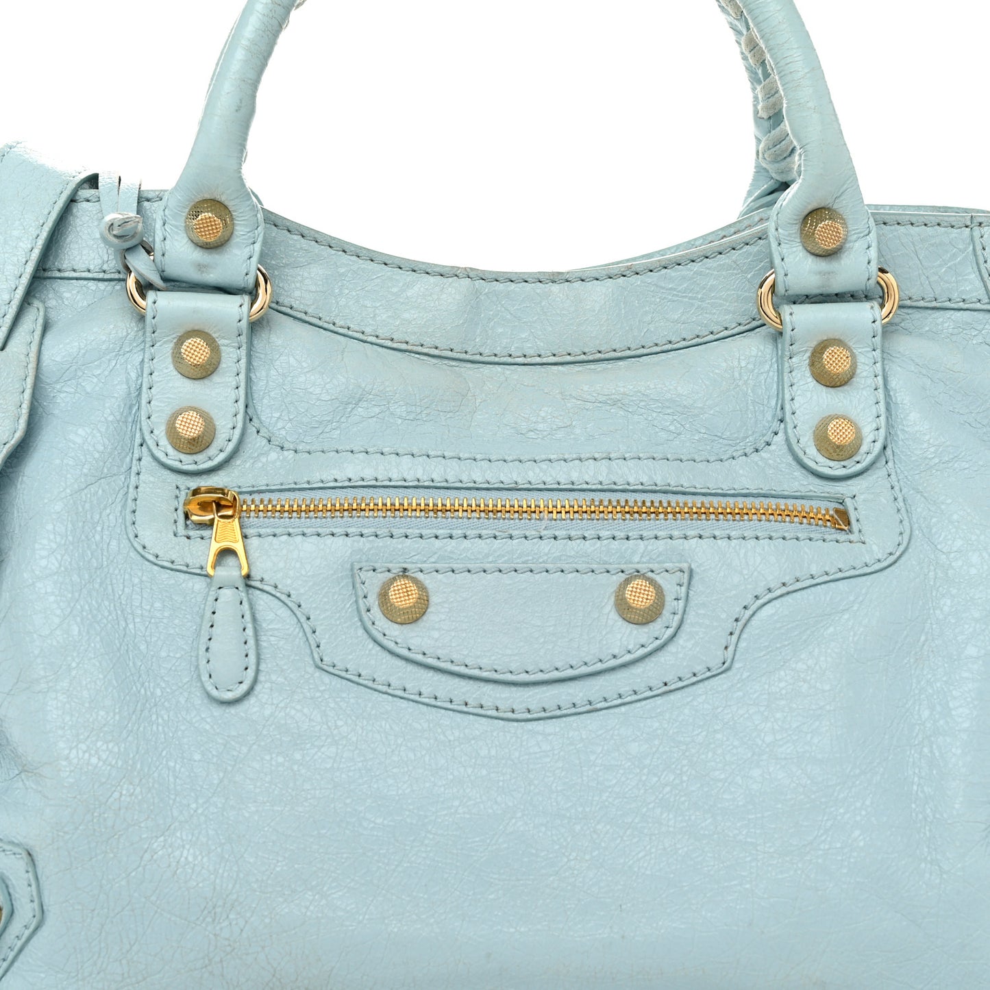 Agneau Giant 12 Gold Hardware City Bleu Dragee