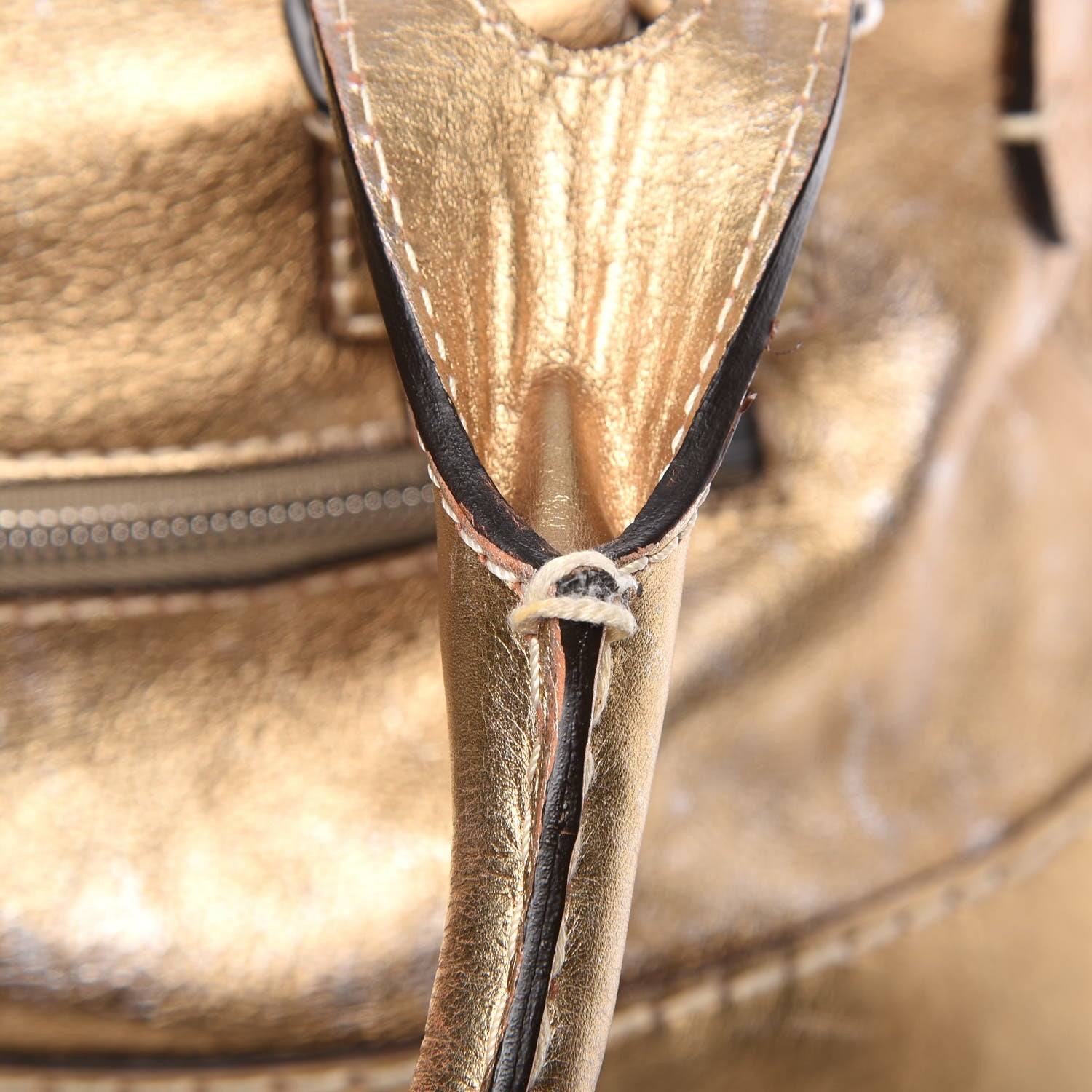 Chloe Metallic Calfskin Buckle Tote Gold 16 of 16