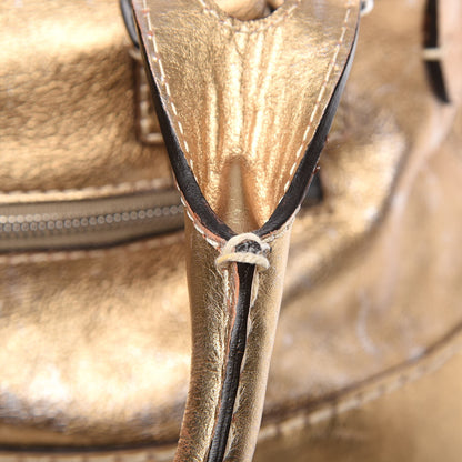 Chloe Metallic Calfskin Buckle Tote Gold 16 of 16
