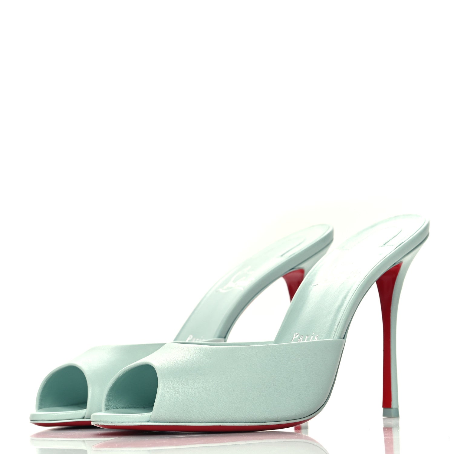 Christian Louboutin Nappa Me Dolly 100 Sandals 41.5 Iceberg 4 of 9