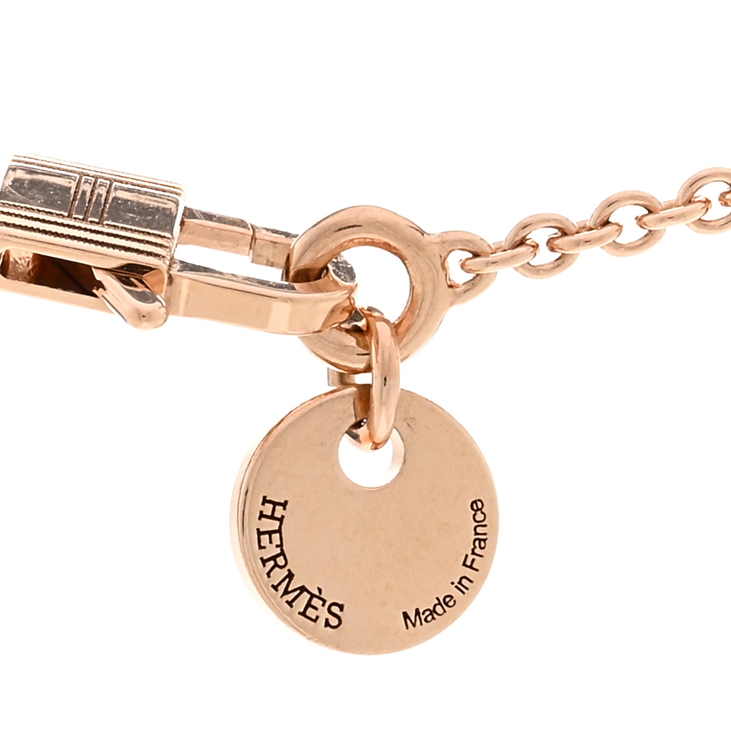 Hermes 18K Rose Gold Black Jade Constance Amulettes Pendant Necklace 4 of 5