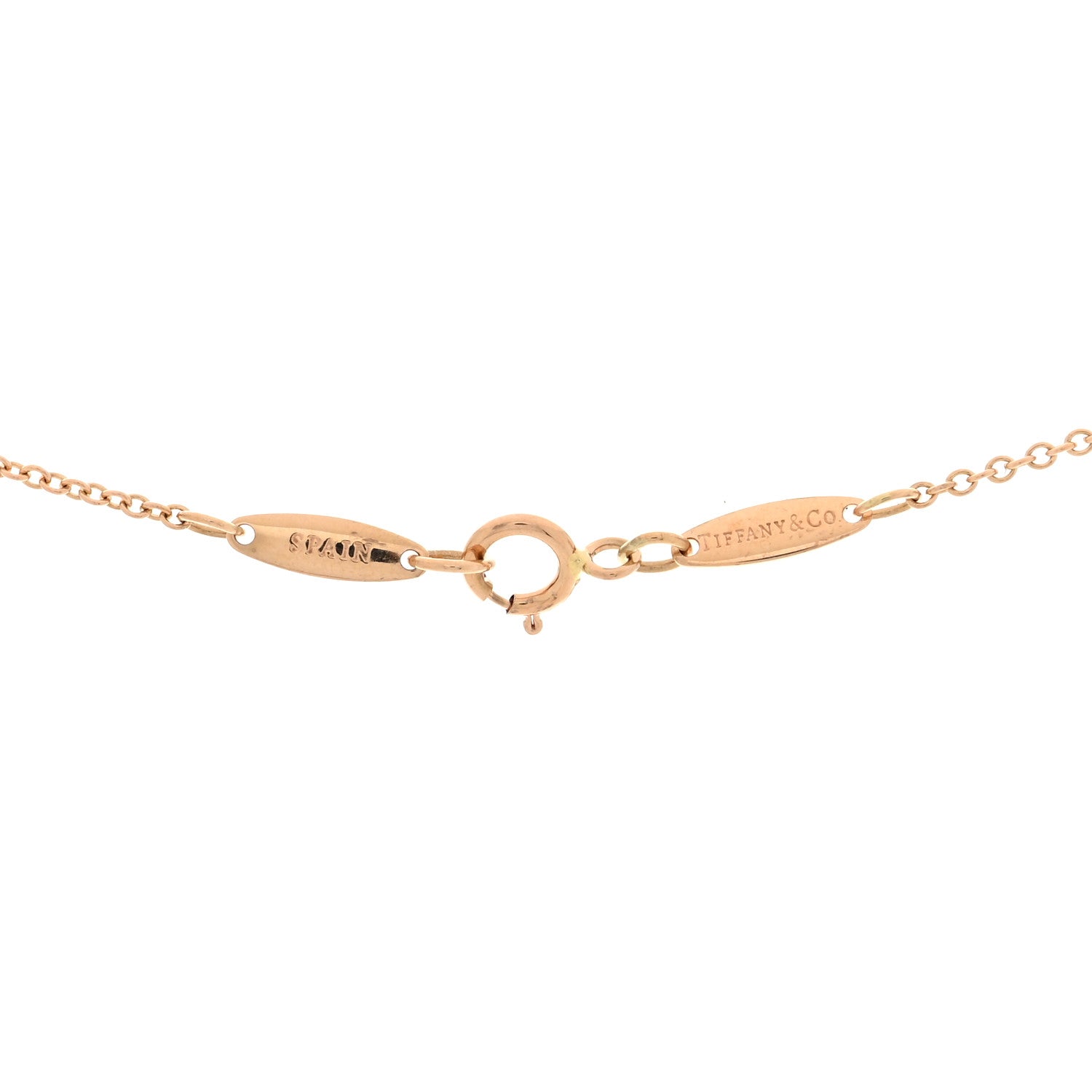 Tiffany 18K Rose Gold Diamond .03ct Elsa Peretti Diamonds by the Yard Pendant Necklace 4 of 4