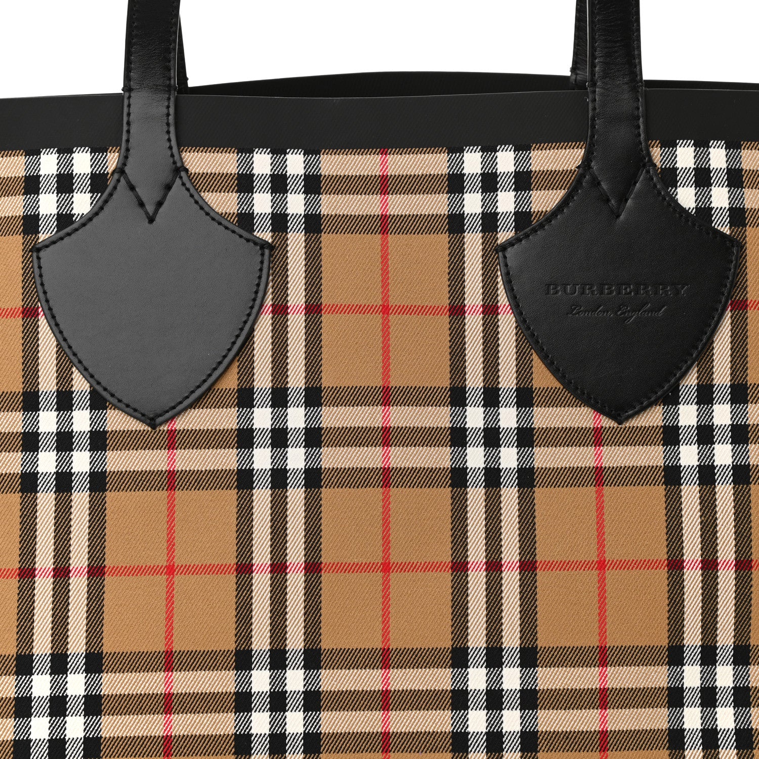 Burberry Vintage Check Medium The Giant Reversible Tote Antique Yellow Bright Red 7 of 18