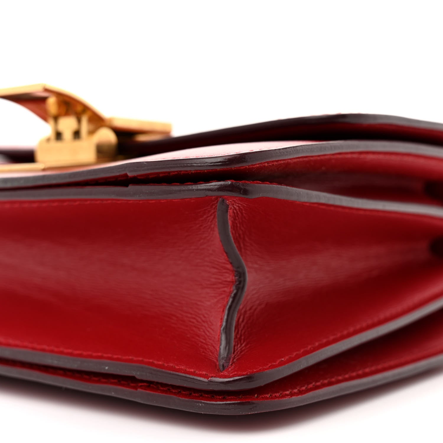 Celine Smooth Calfskin Small Classic Box Flap Bag Red 10 of 16